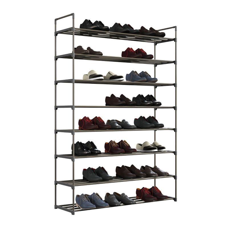 Hastings Home 8-Tier Shoe Storage Rack - Room for 48 Pairs of Shoes, 60.6" x 11.8" x 40.9"