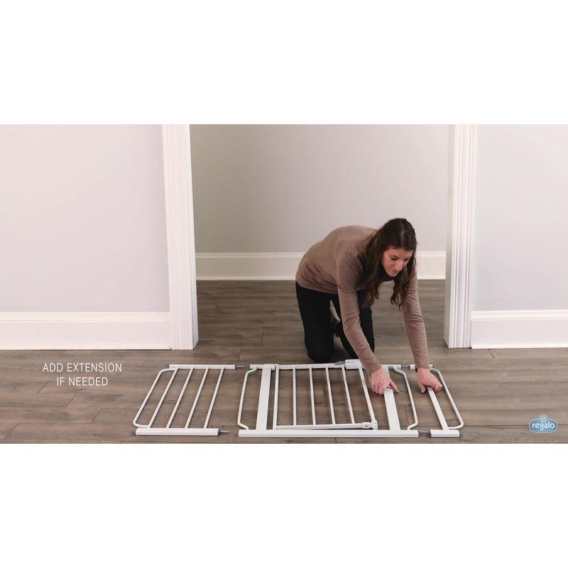 White Extra Wide Metal Walk Through Baby Gate