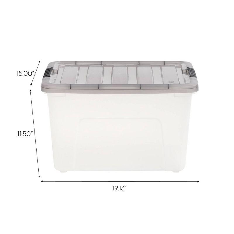 54 Qt./13.5 Gal. Plastic Storage Box with Latching Lid in Clear