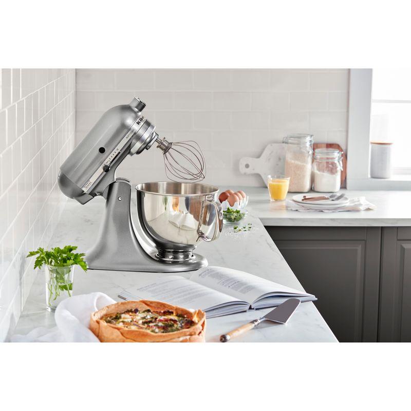 KitchenAid Artisan Series 5qt Tilt-Head 10-Speed Stand Mixer Contour Silver: 325W Metal, 1-Year Warranty, 5qt Capacity