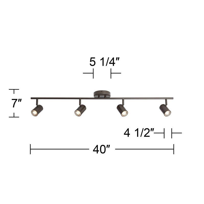 Vester 42" Bronze LED Ceiling Track Light with Adjustable Heads