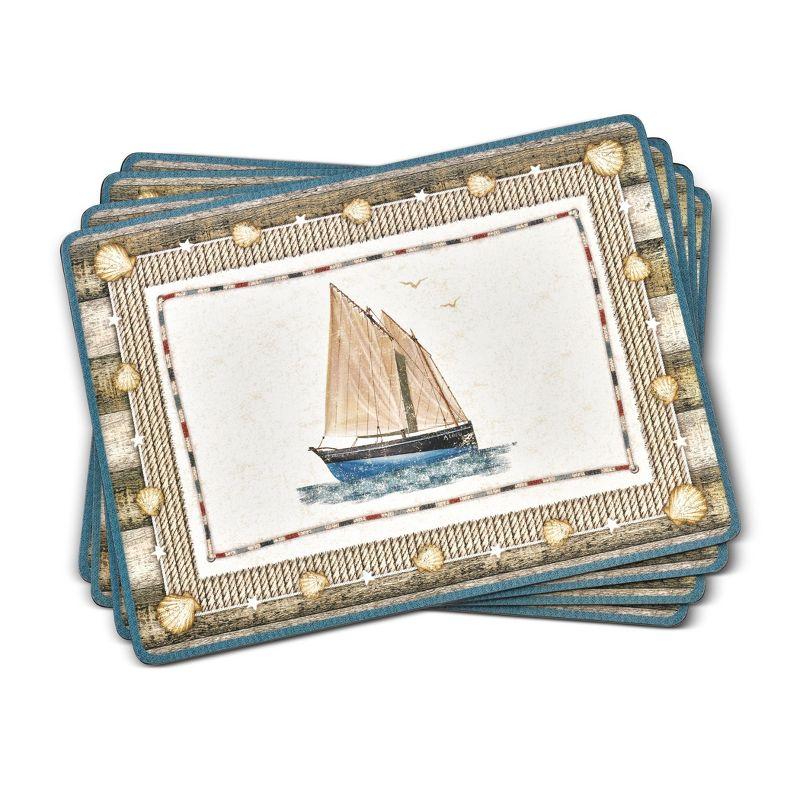 Pimpernel Coastal Breeze Placemats Set of 4 - 15.7 x 11.7 Inch