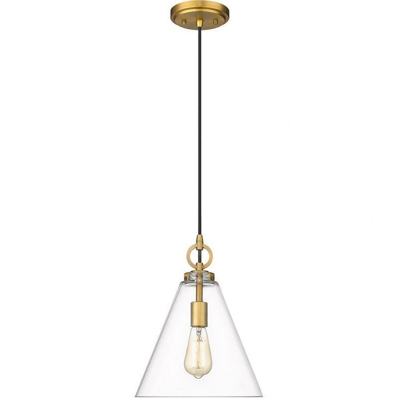 Harper Rubbed Brass Transitional Globe Pendant Light