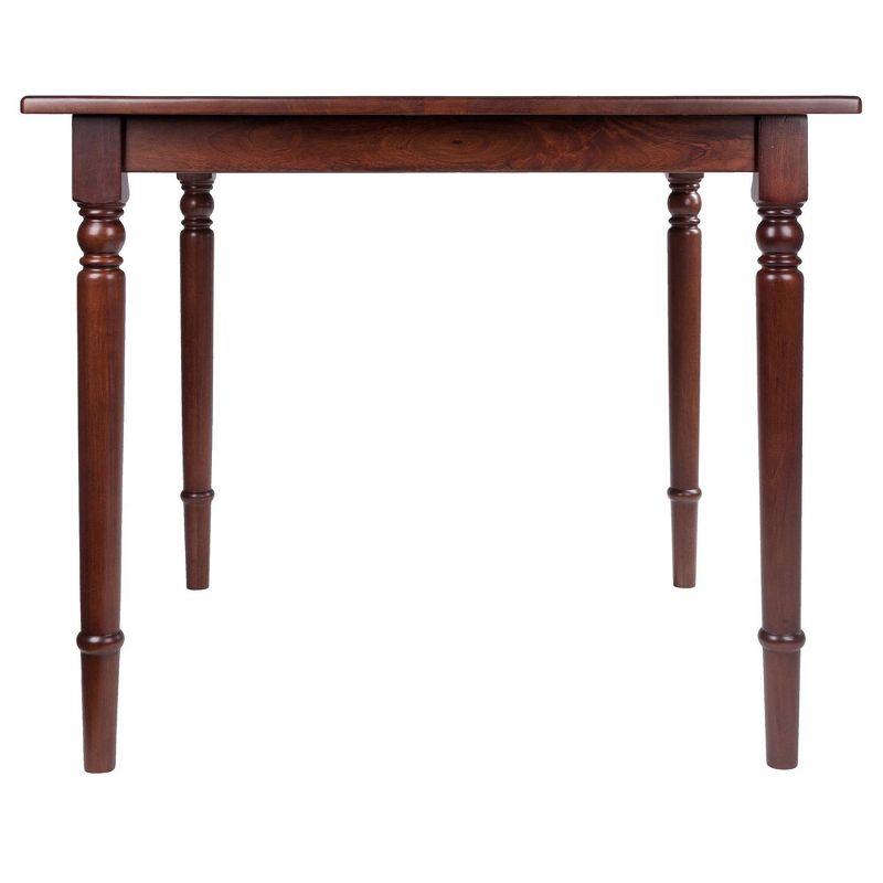 Mornay Dining Table Walnut - Winsome: Solid Wood, 35" Square, Farmhouse Style, Seats 4