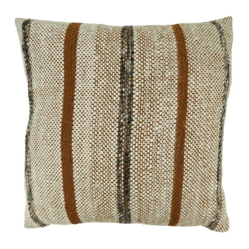 Saro Lifestyle Striped Throw Pillow With Down Filling