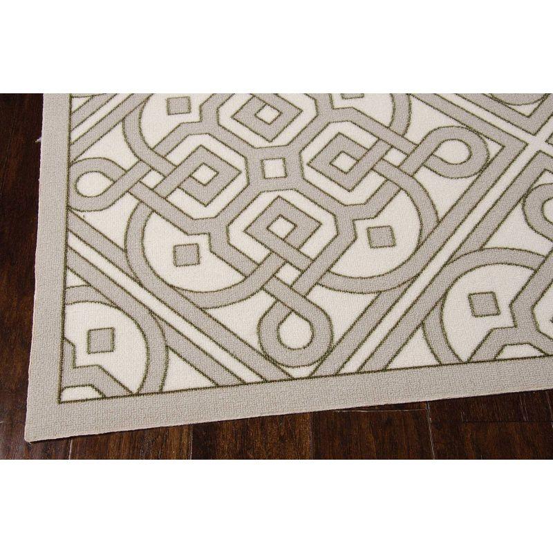 Waverly Sun & Shade "Lace It Up" Stone Indoor/Outdoor Area Rug by Nourison SND31 7'9" x 10'10"