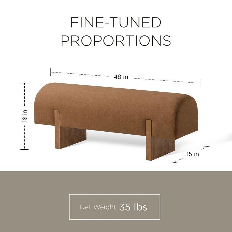 Maven Lane Juno Modern Upholstered Wooden Bench