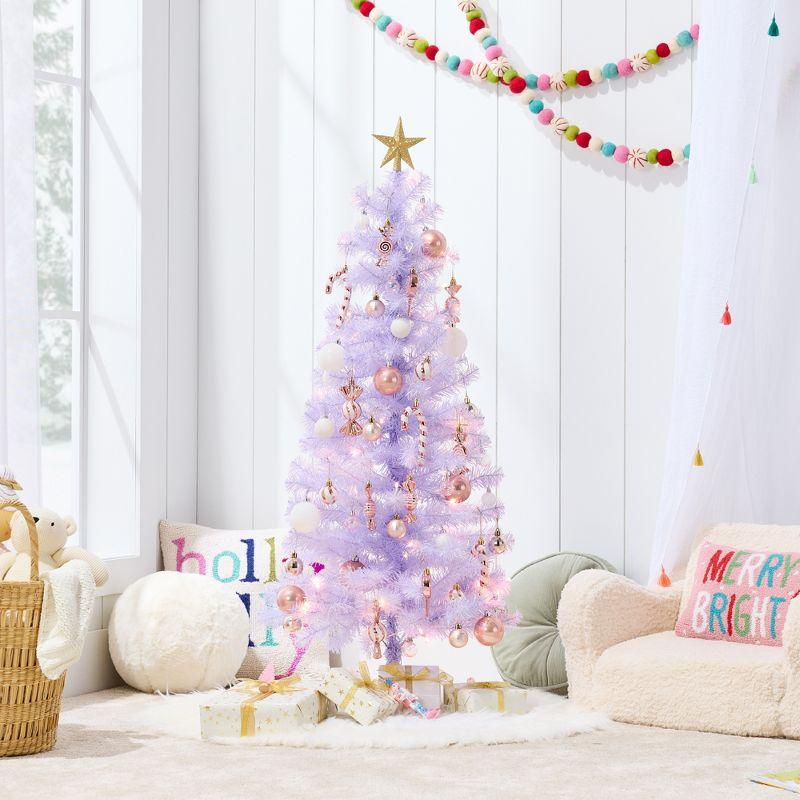 Best Choice Products 4ft Prelit Colored Christmas Tree, Artificial Tree Holiday Decor w/ LED Lights - Lavender