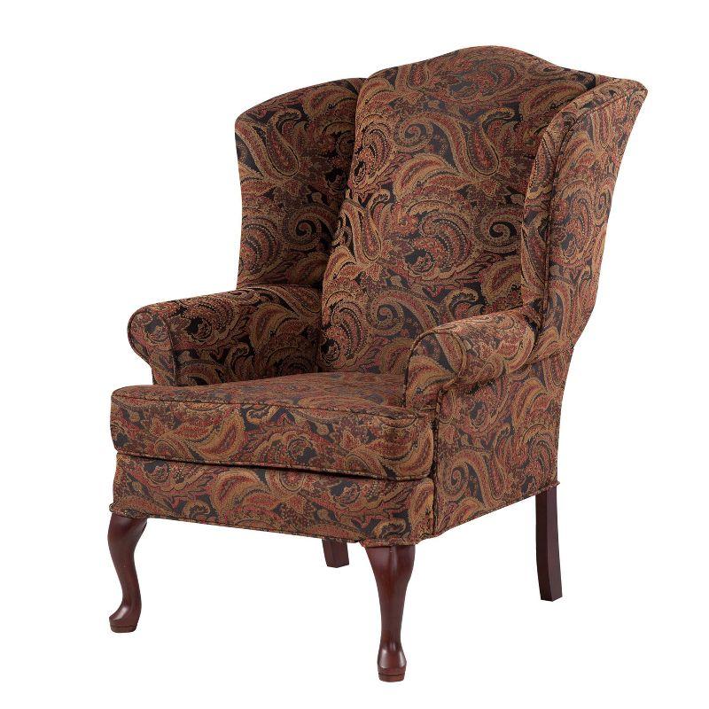 Comfort Pointe Paisley Traditional Wingback Accent Chair