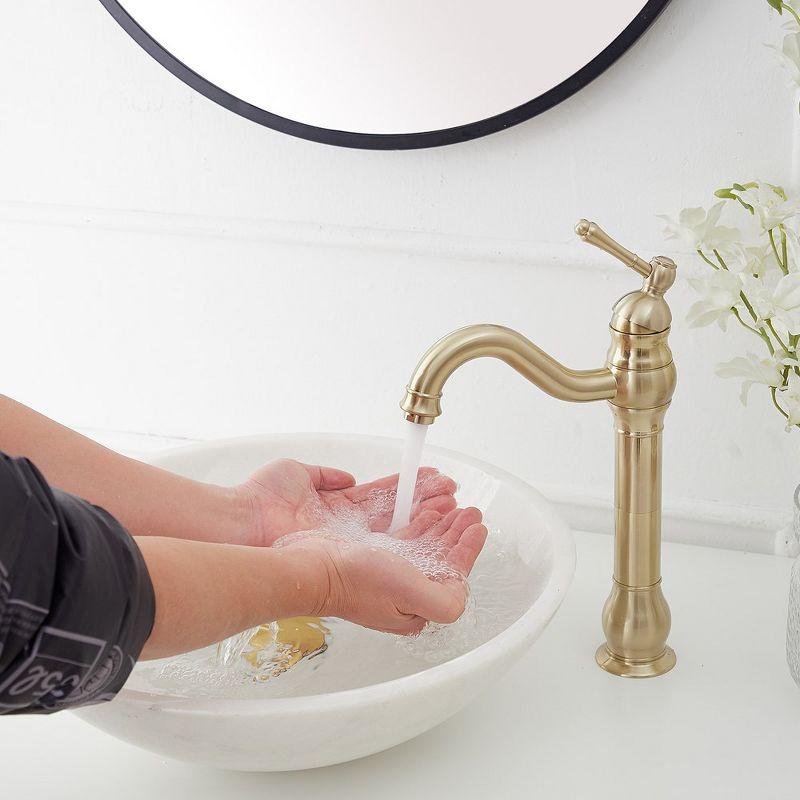 VIBRANTBATH 9310-BG Vessel Sink Faucet Single-handle Bathroom Faucet with Drain Assembly