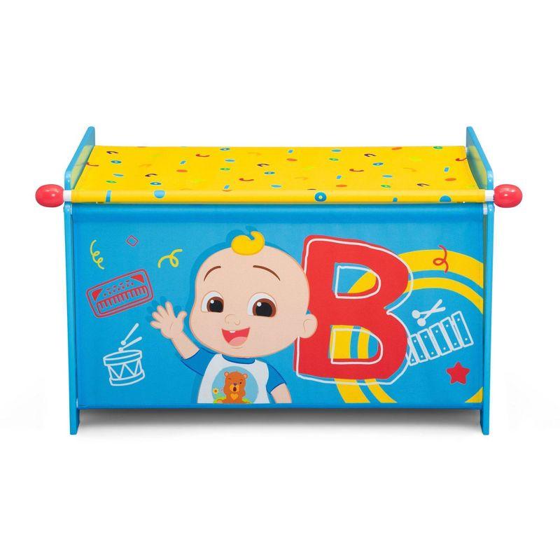 Delta Children CoComelon Toy Box with Retractable Fabric Top - Blue