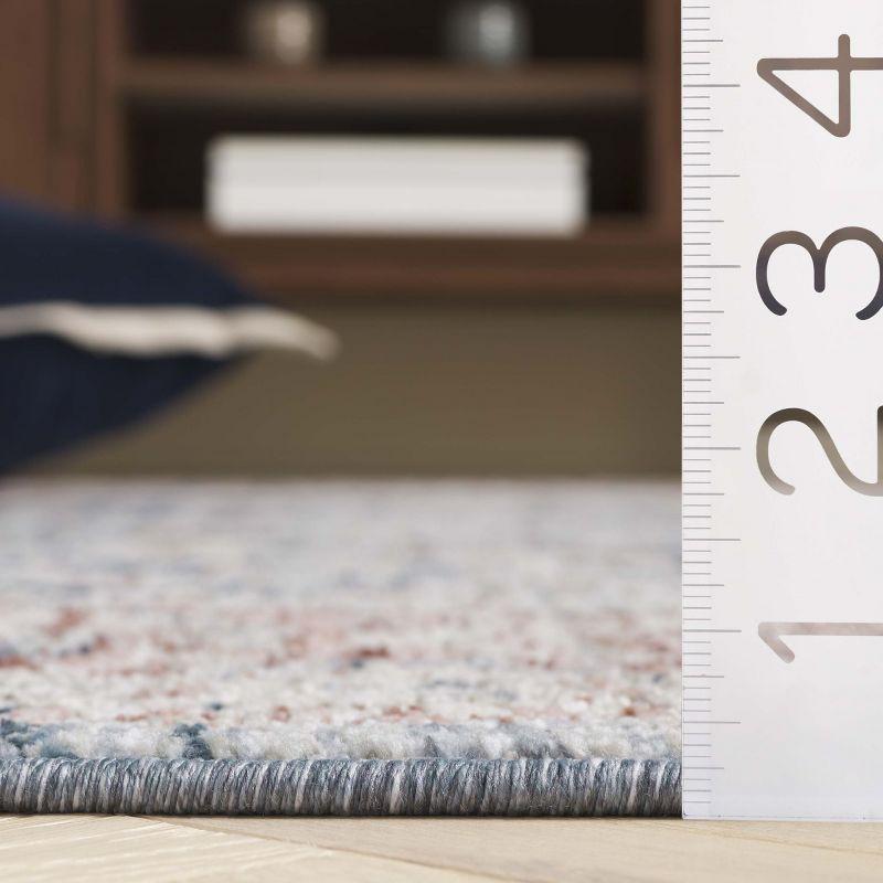 Antique Patina ANP640 Machine Made Loomed Area Rug - Blue/Rust - 5'-3" X 7'-7" - Safavieh