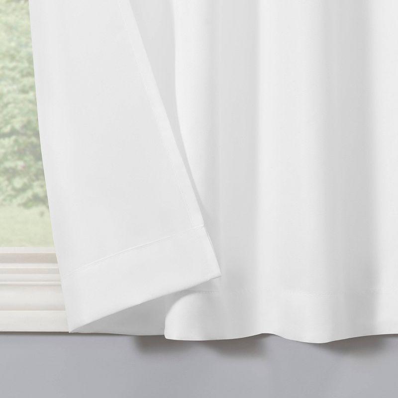 Martine Microfiber Semi Sheer Rod Pocket Kitchen Curtain Valance and Tiers Set - No. 918