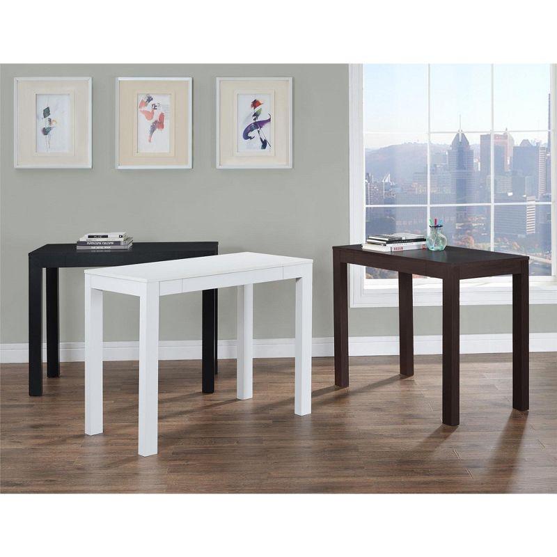 Parsons Computer Desk with Drawer, White