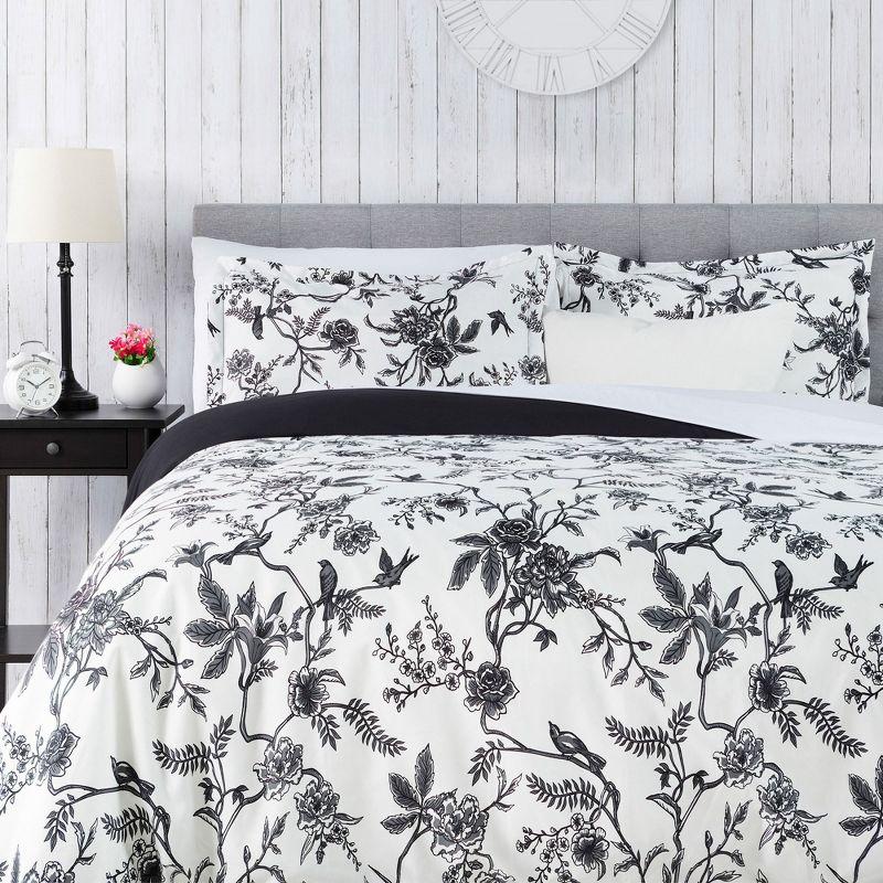 Chanasya Microfiber Reversible 3 Piece Duvet Cover Set