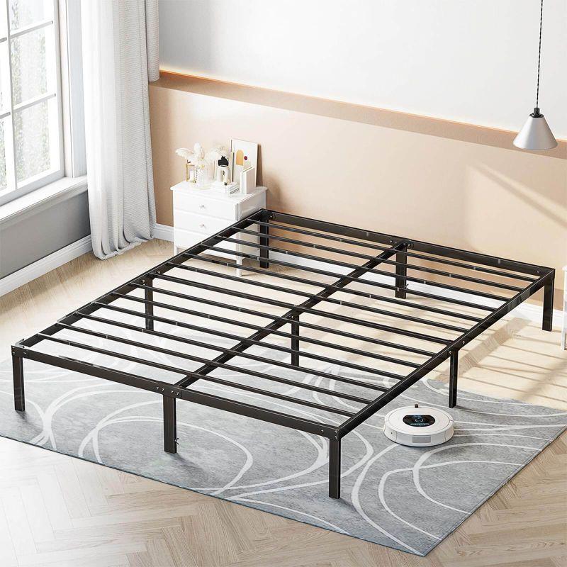 Ebern Designs Heavy Duty Metal Bed Frame with Sturdy Steel Slat Support