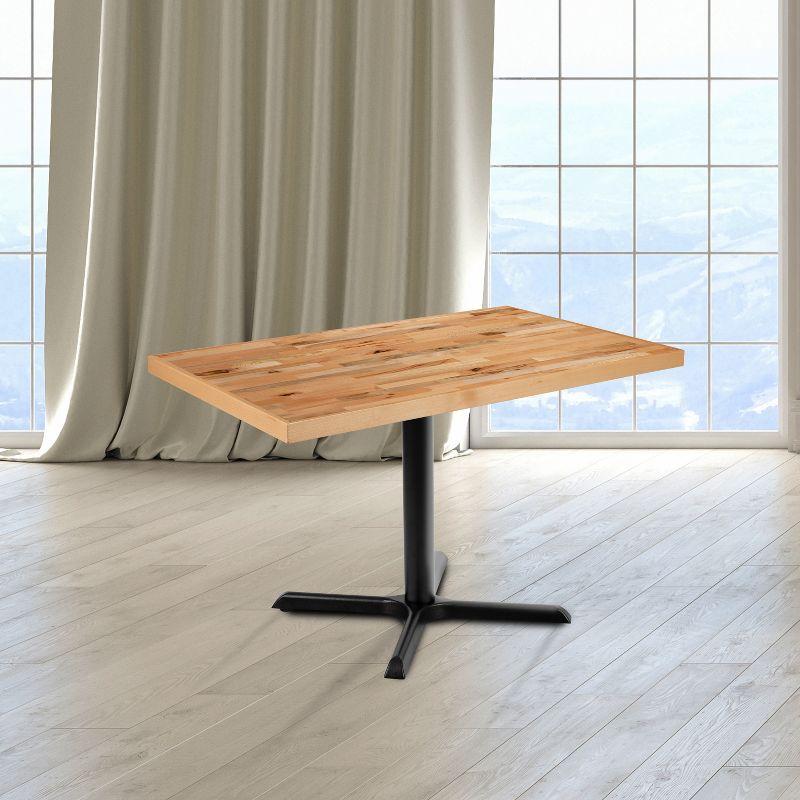 Flash Furniture Mayfair Rectangle Butcher Block Style Table Top - Restaurant Table Top