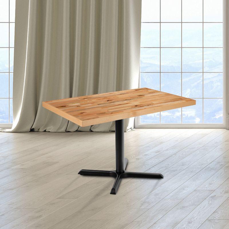 Mayfair Rectangle Butcher Block Style Table Top - Restaurant Table Top