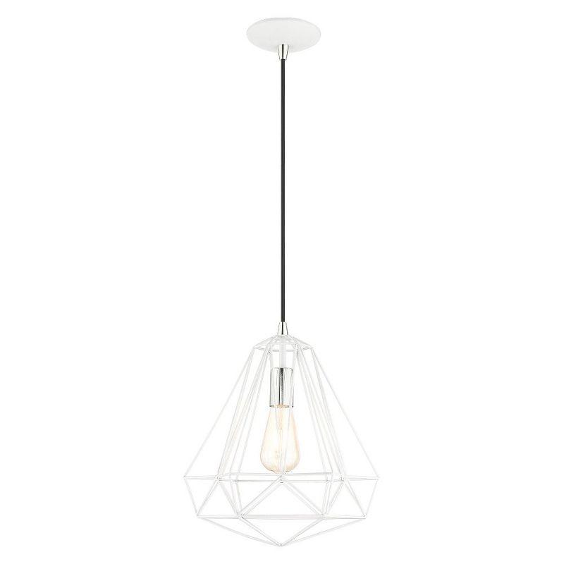 Livex Lighting Knox 1 - Light Pendant ,  Shiny White