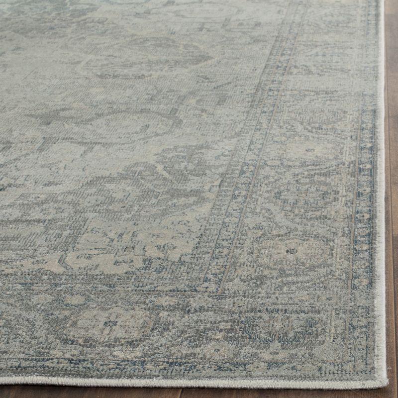 Vintage VTG159 Power Loomed Indoor Skid-Resistant Area Rug - Silver - 8'x10' - Safavieh