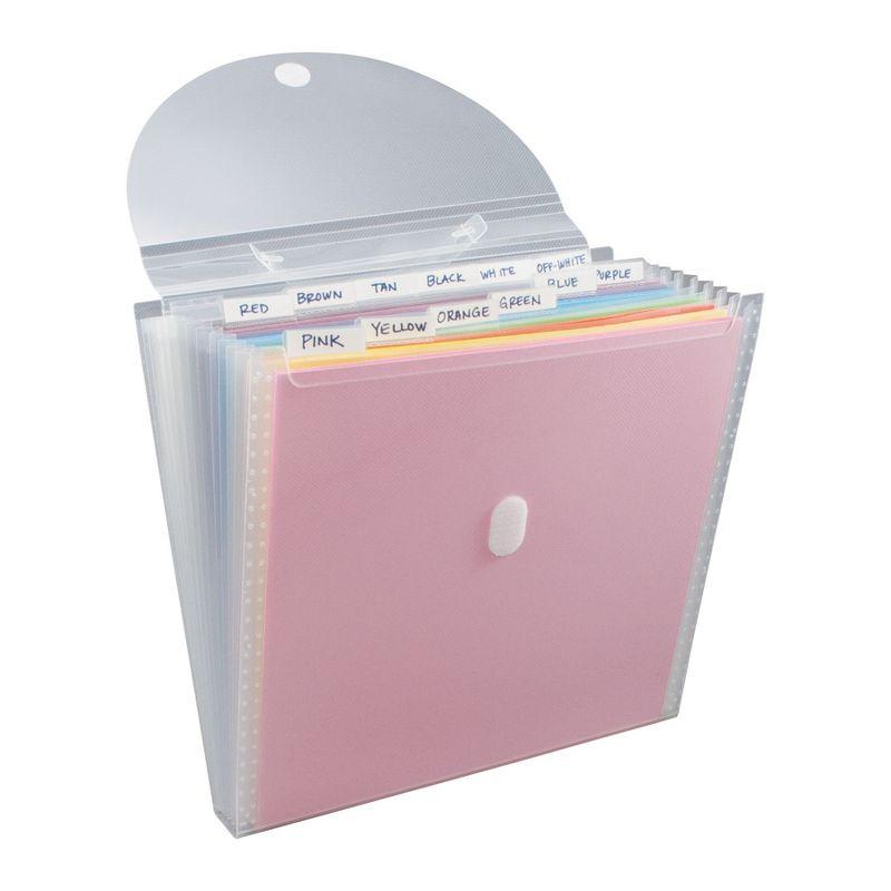 Clear Expandable Paper Organizer with 12 Pockets