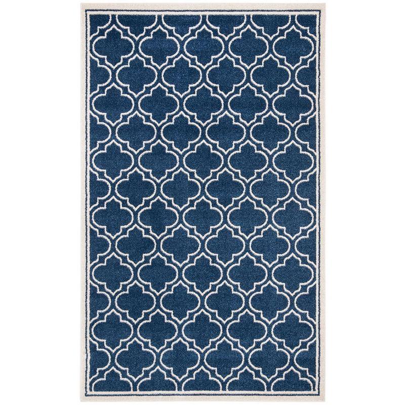 Amherst AMT412 Power Loomed Area Rug - Navy/Ivory - 5'3"x8' - Safavieh.
