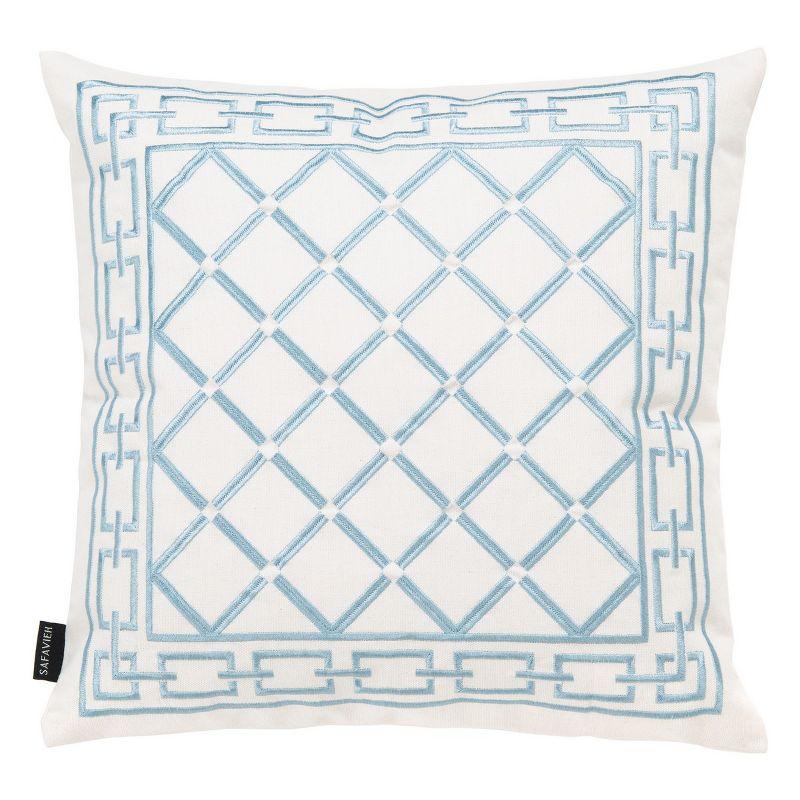 Safavieh Embroidered Cotton Reversible Throw Pillow