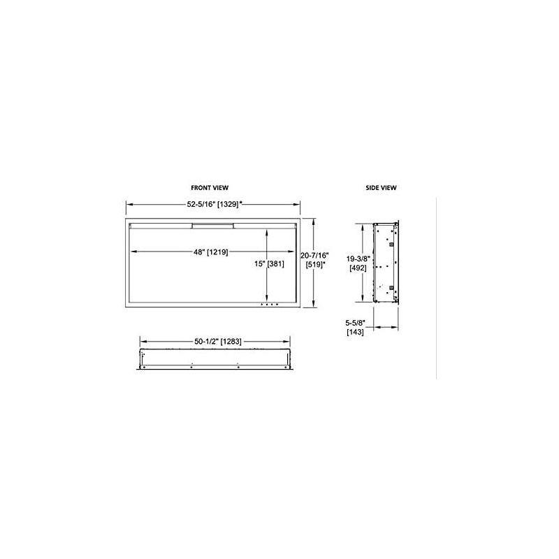 SimpliFire Allusion Platinum Wall Mount Electric Fireplace