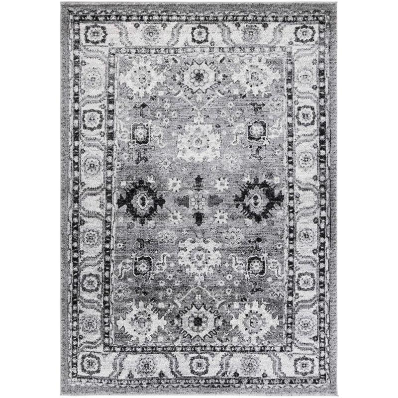 Vintage Hamadan VTH214 Power Loomed Indoor Area Rug - Grey/Black - 5'3"x7'6" - Safavieh