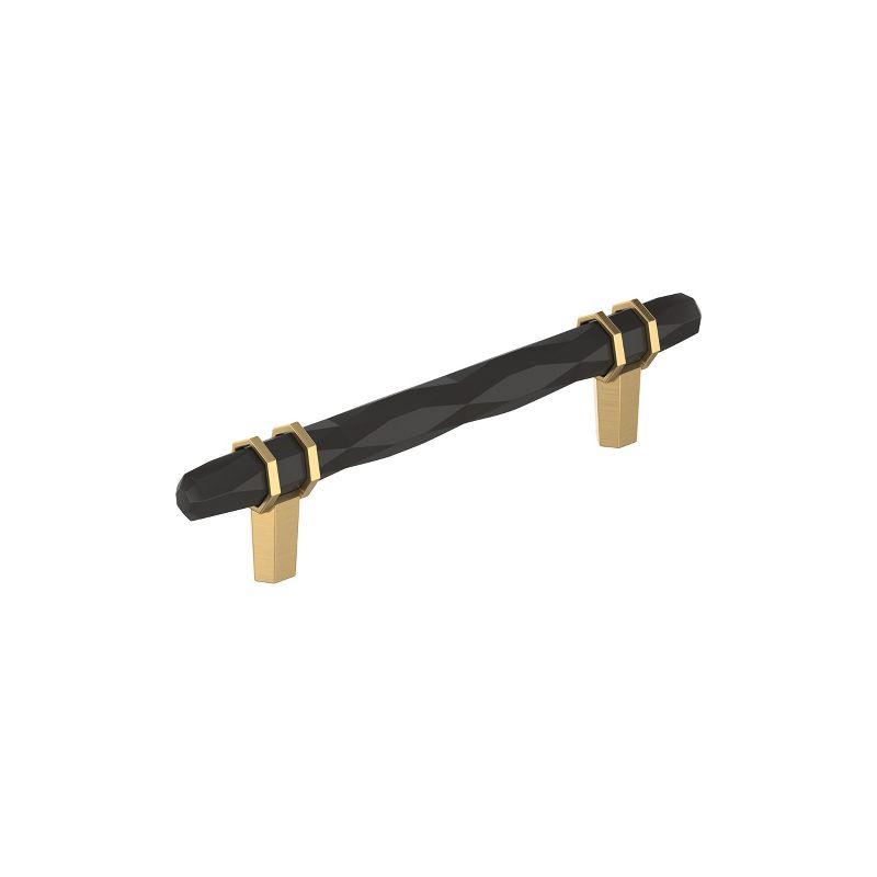 Amerock London 5-1/16 inch (128mm) Center-to-Center Black Bronze/Champagne Bronze Cabinet Pull