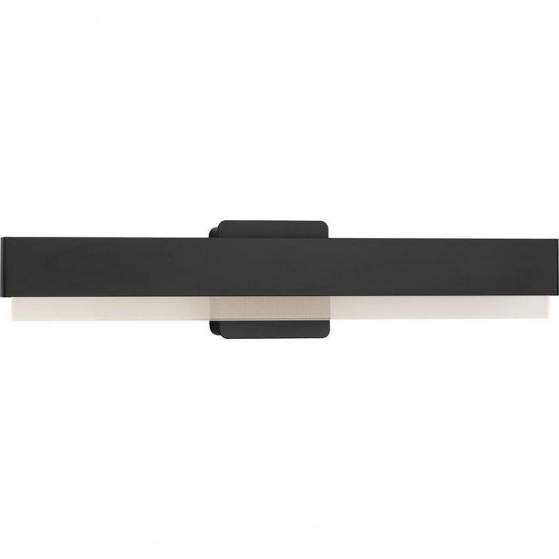 Progress Lighting Semblance 1-Light LED Medium Linear Vanity Light, Matte Black, Acrylic Shade