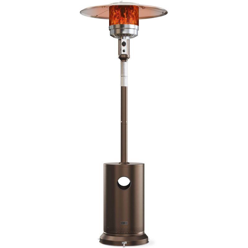 Bronze Propane Patio Heater with Round Table Design