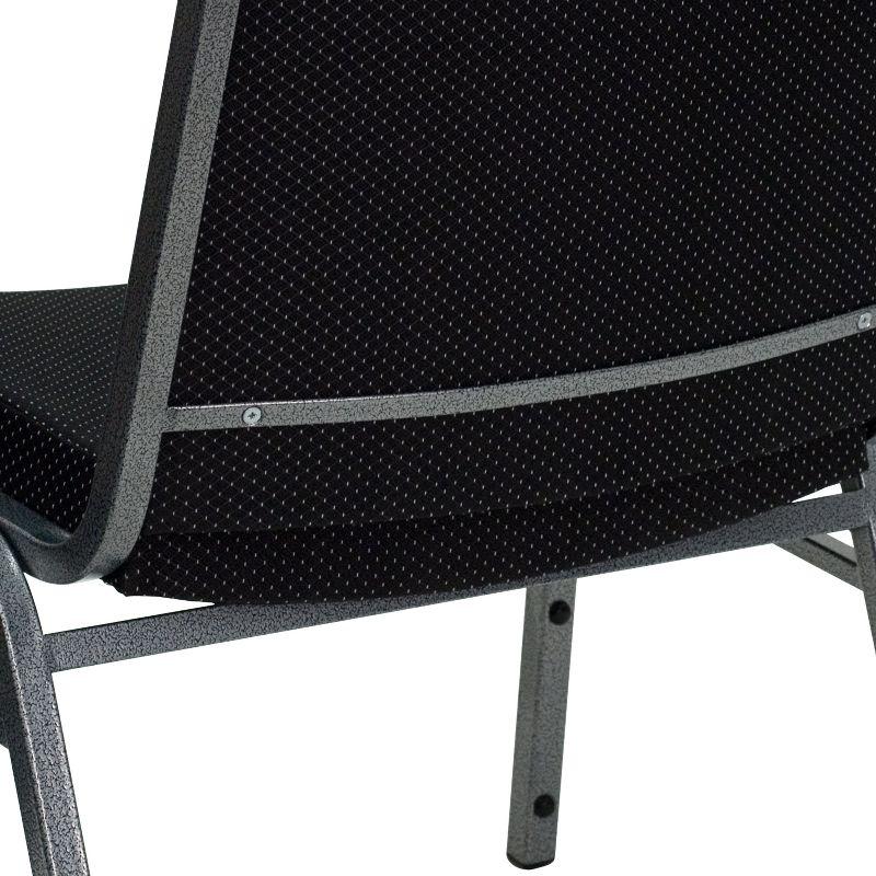 Flash Furniture HERCULES Series Big & Tall 1000 lb. Rated Black Fabric Stack Chair