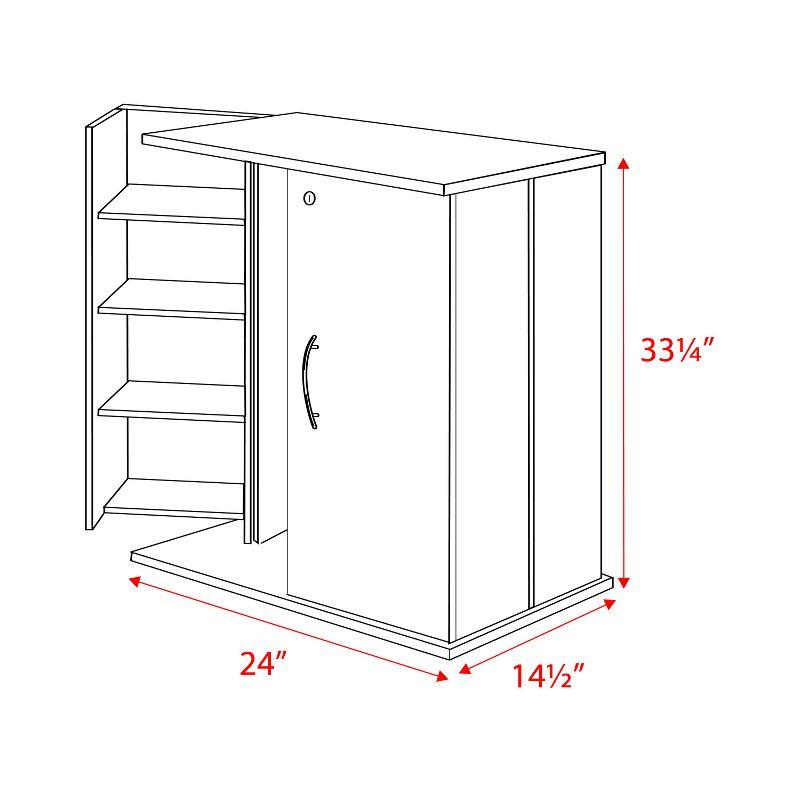 Locking Media Storage Cabinet Black - Prepac