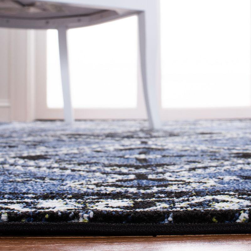 Vintage Hamadan VTH293 Power Loomed Area Rug - Blue/Black - 8'x10' - Safavieh.