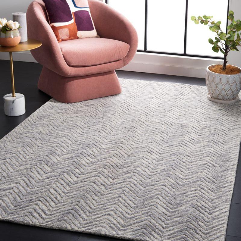 Metro Silver Hand-Tufted Wool 3' x 5' Area Rug