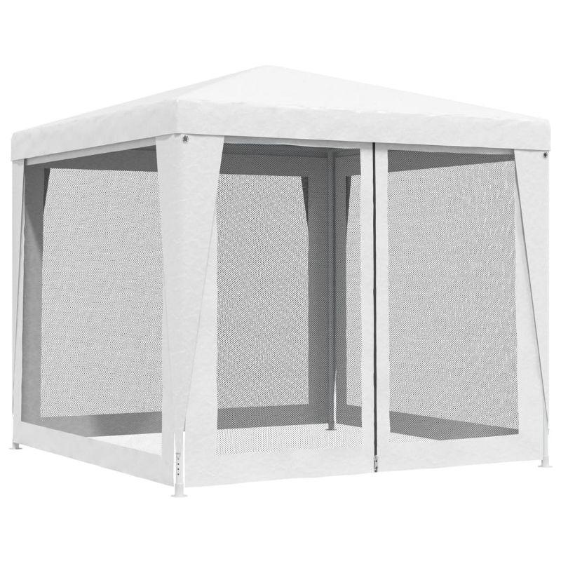 vidaXL Metal Party Tent with 4 Mesh Sidewalls