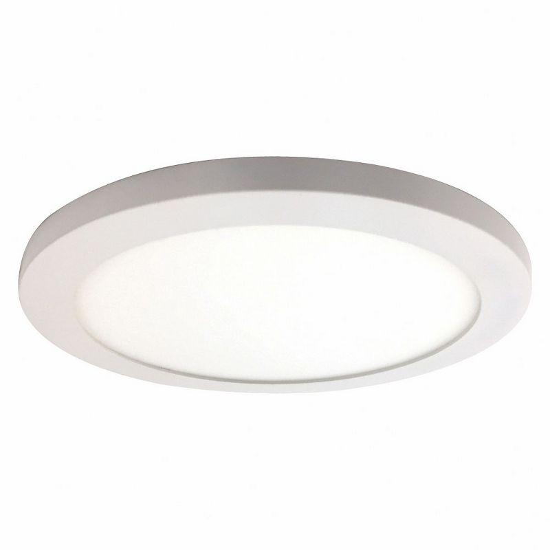 Brushed Steel 9.5" Round LED Flush Mount Ceiling Light