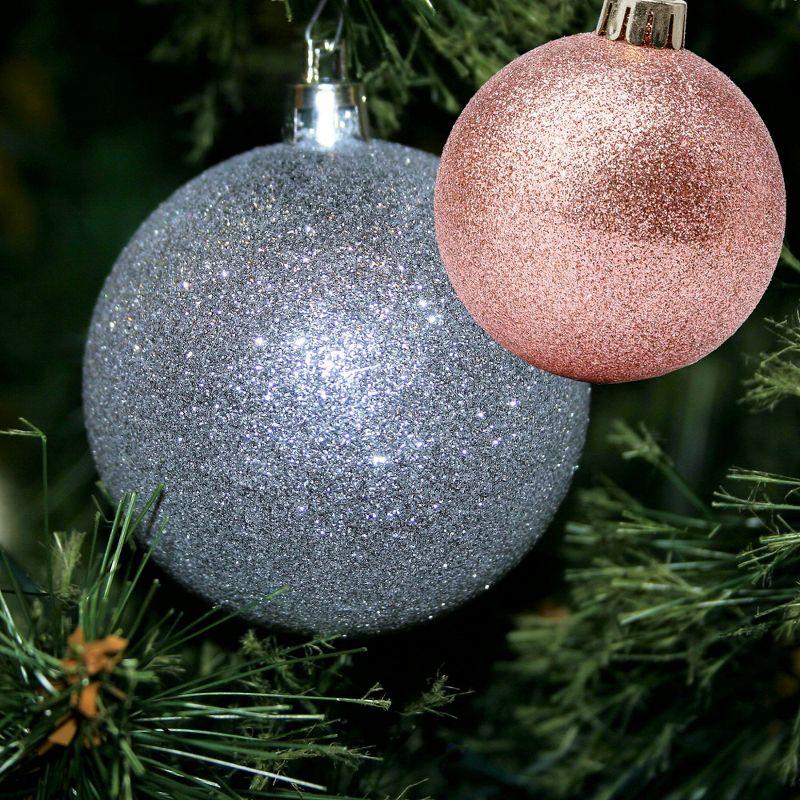 R N' Ds Shatterproof Christmas Ornament Balls - Pink and White - 100 Pack