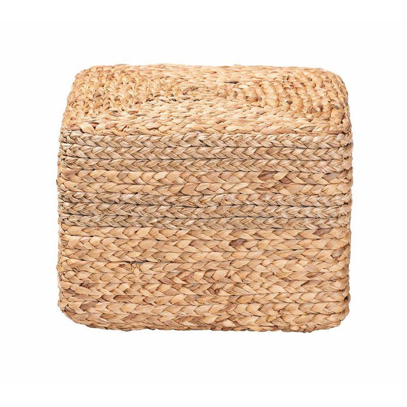 bali & pari Marella Seagrass Footstool Natural Brown: Bohemian Design, No Assembly, Spot Clean