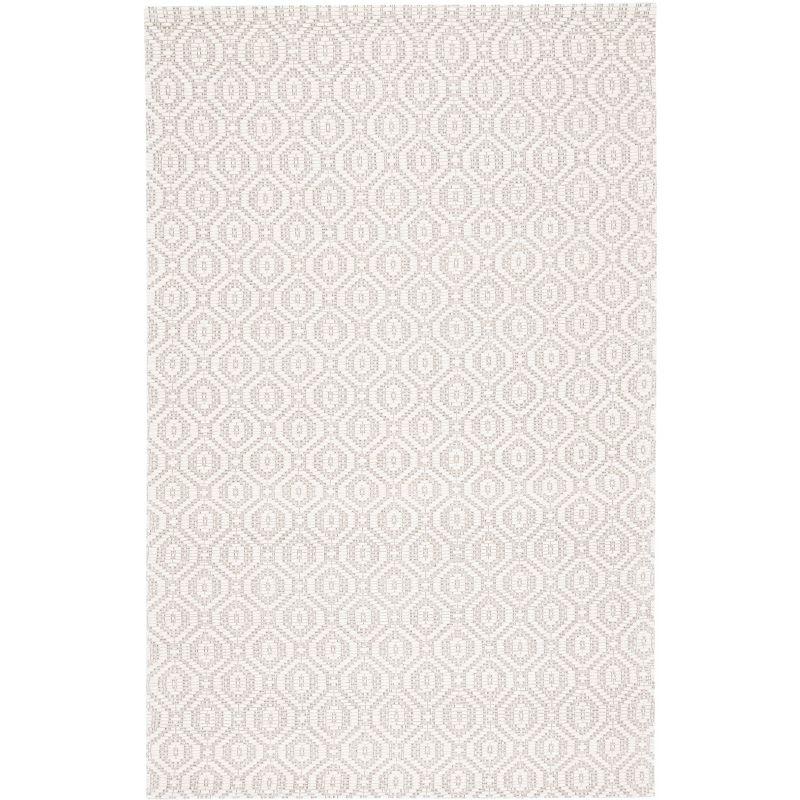 Elegant Marbella Ivory & Beige Hand Woven 8' x 10' Wool Blend Rug