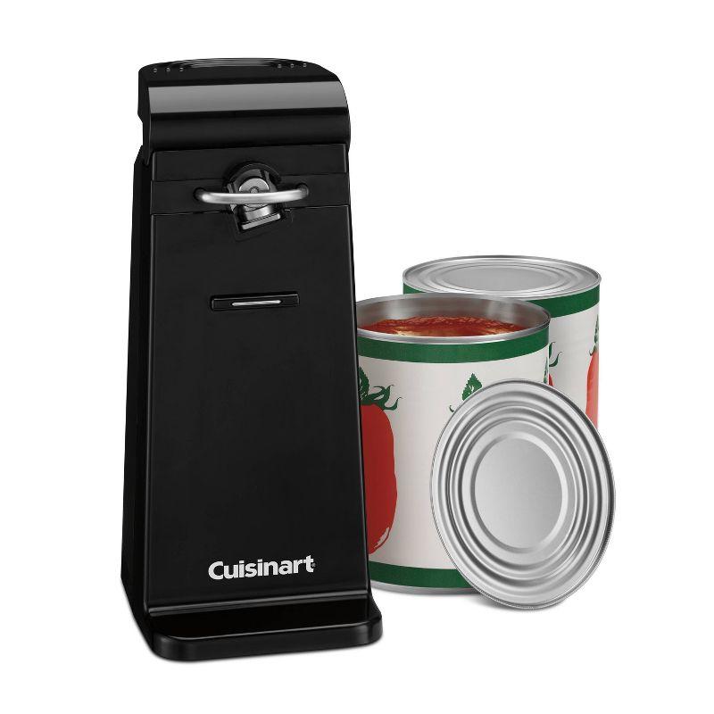 Cuisinart Side-Cut Can Opener Black CCO-75: Electric Freestanding Powered Kitchen Tool with Magnet for Easy Lid Lift-Off