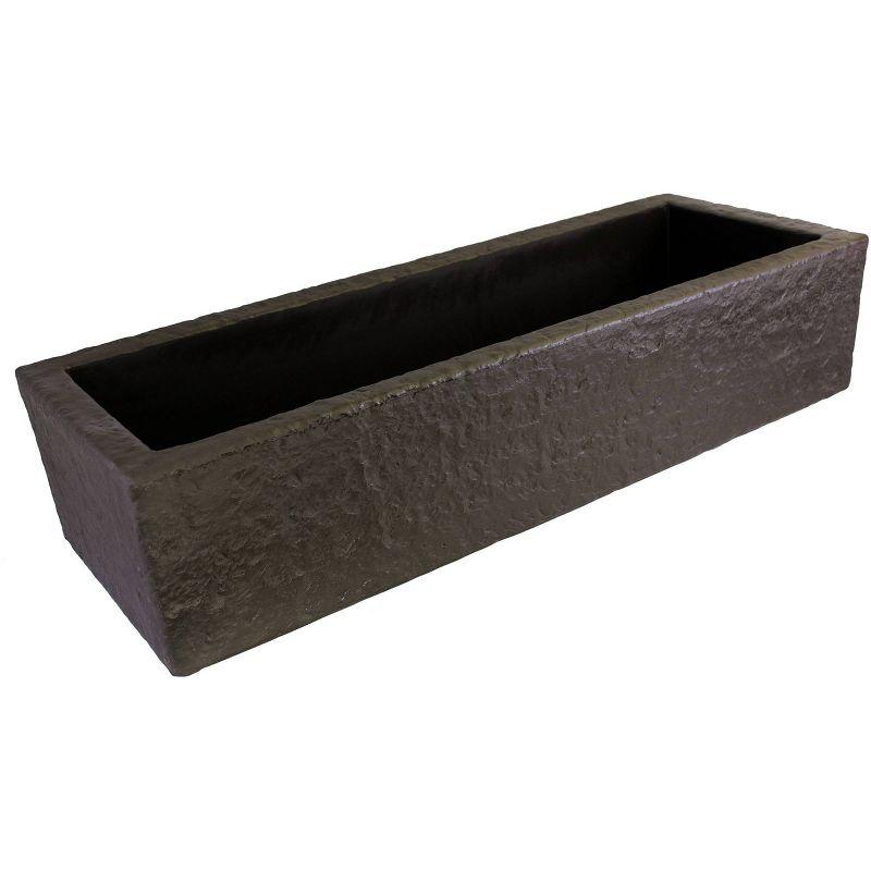 Extra Large Bronze Resin Rectangular Trough Planter