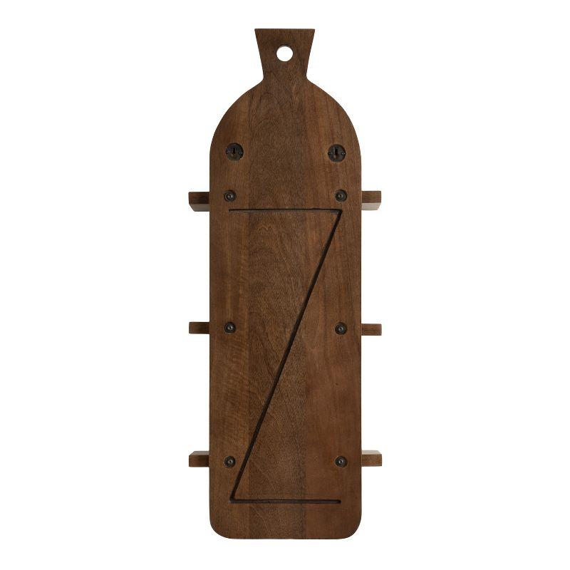 Kate & Laurel All Things Decor 12"x32" 3-Tier Braxton Modern Farmhouse Wall Shelves Natural Brown: Transitional Style, Plastic Frame