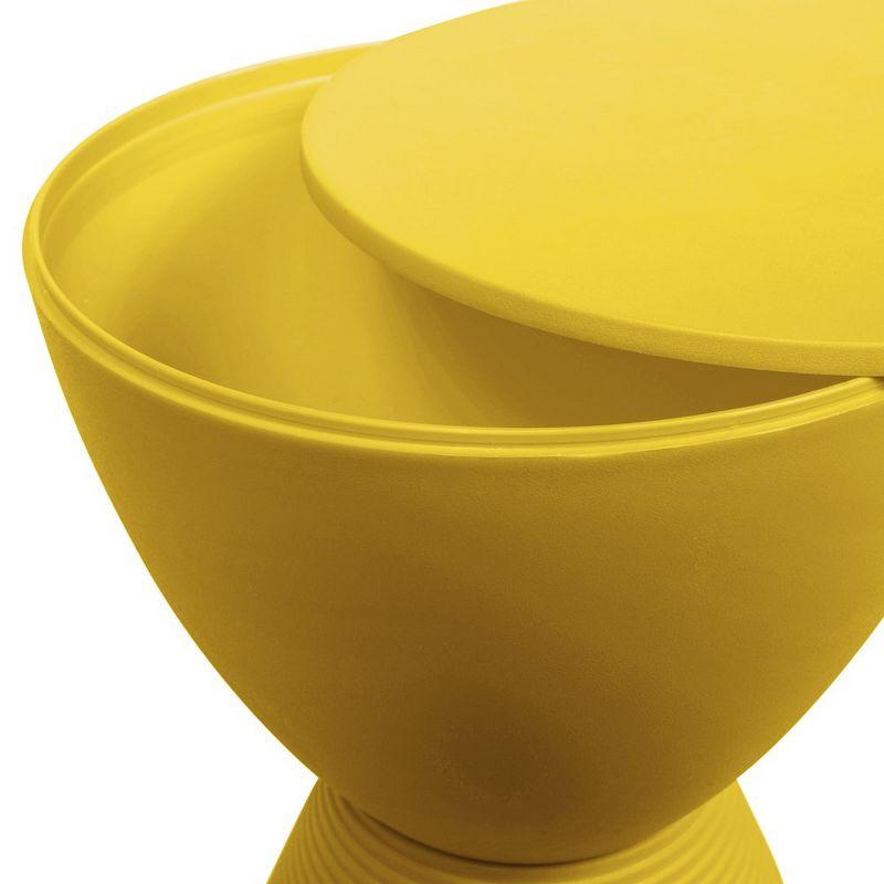 LeisureMod Boyd Modern Round Plastic Side Table