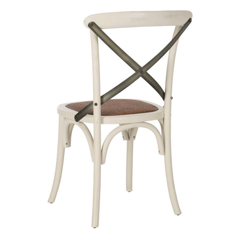 Franklin 18" H X-Back Farmhouse Dining Chair (Set of 2) - AMH9501 - Antique White - Safavieh Couture