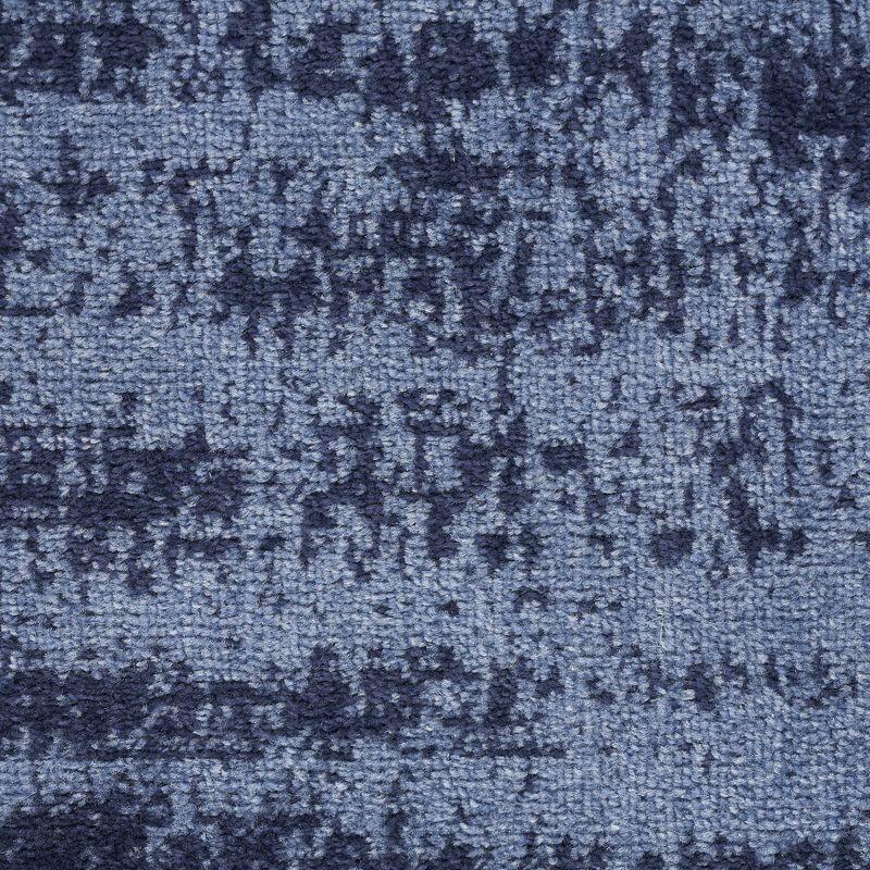 Nourison Essentials Abstract Low Pile Indoor Outdoor Area Rug 5' x 7' Denim