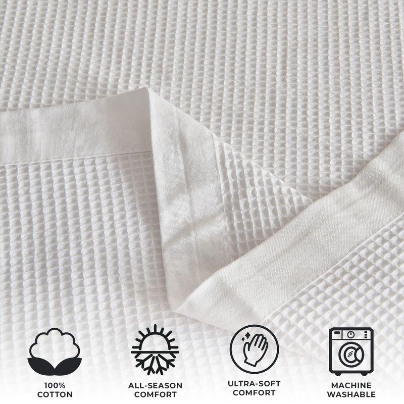 100% Cotton Lightweight Waffle Weave Summer Blanket