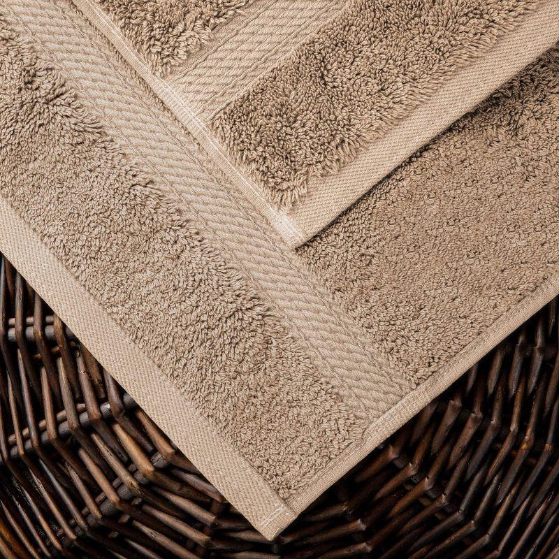 Luxury Cotton Heavyweight Ultra-Plush Bath Towel Set of 2, Latte - Blue Nile Mills