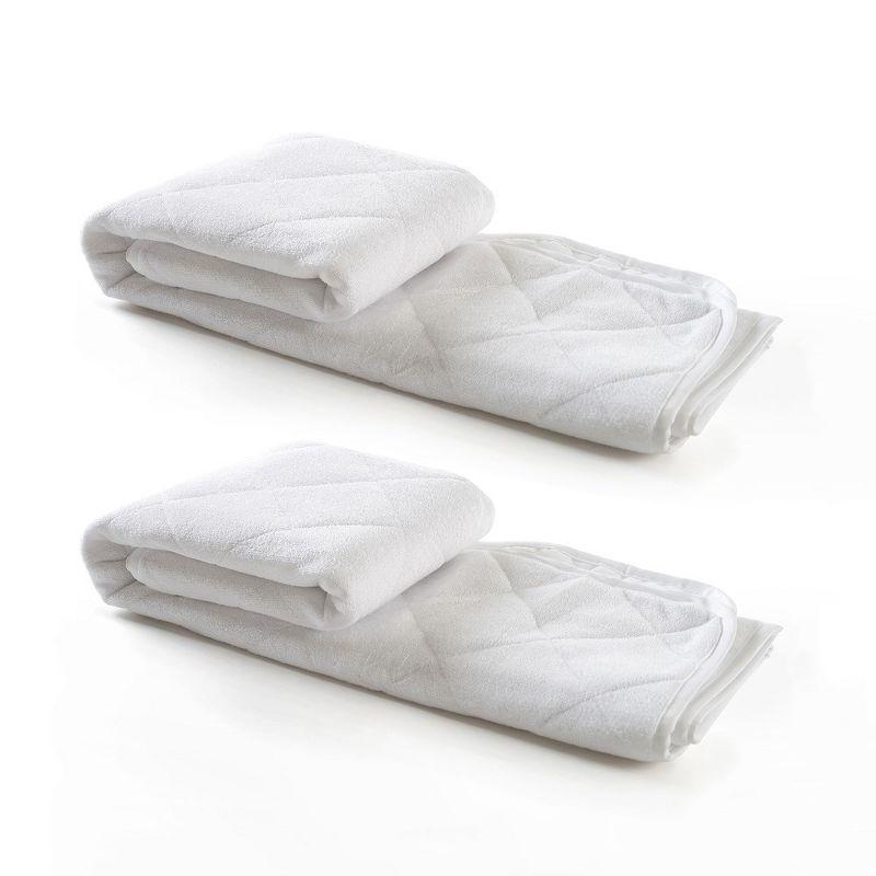 Cheer Collection Set of 2 Terry Rayon from Bamboo Large Waterproof Mattress Protector (34" x 52")